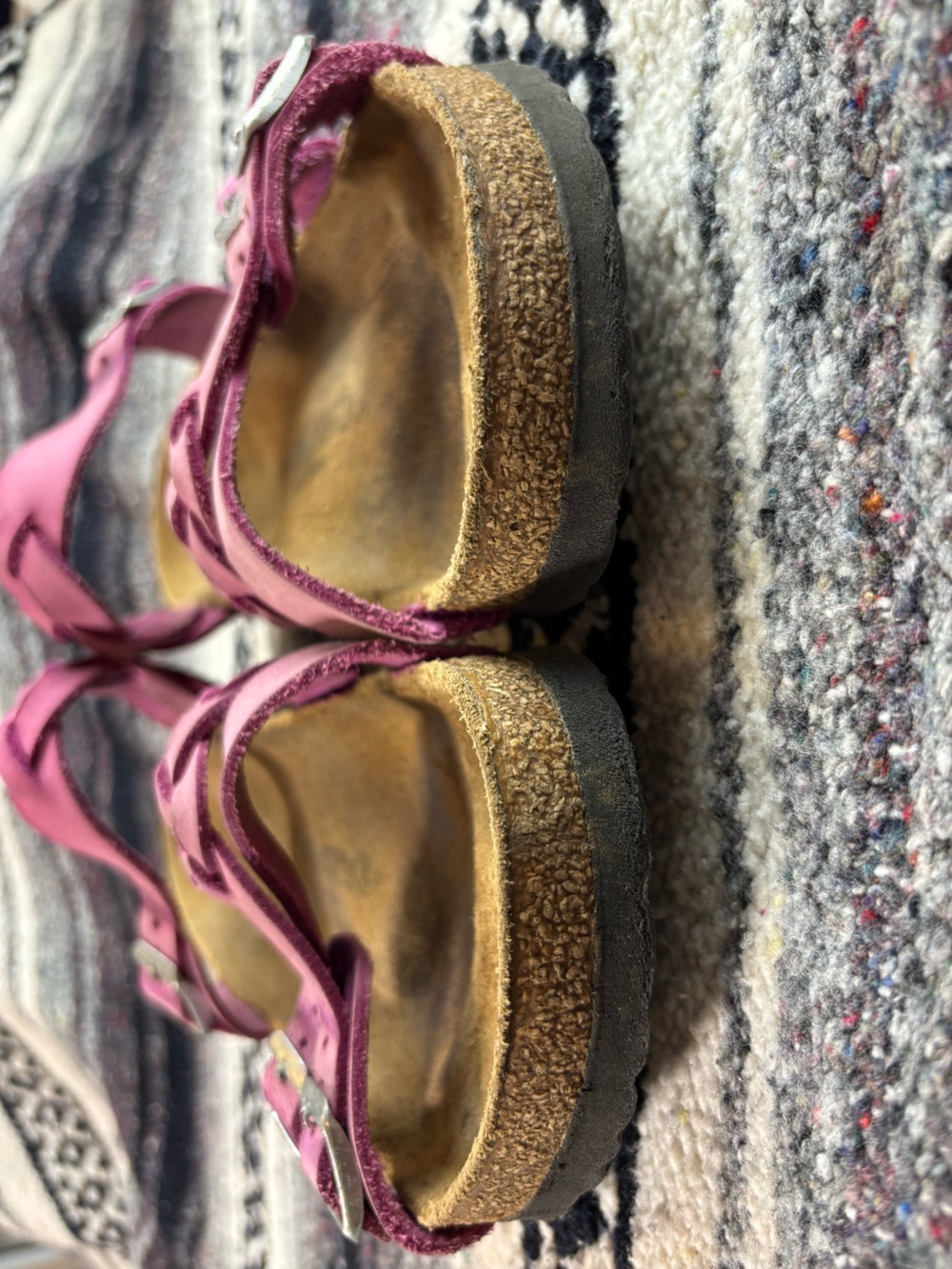 Birkenstock Franca Braided Straps Sandals Festival Fuchsia Size 39 Oiled Leather - Picture 13 of 15